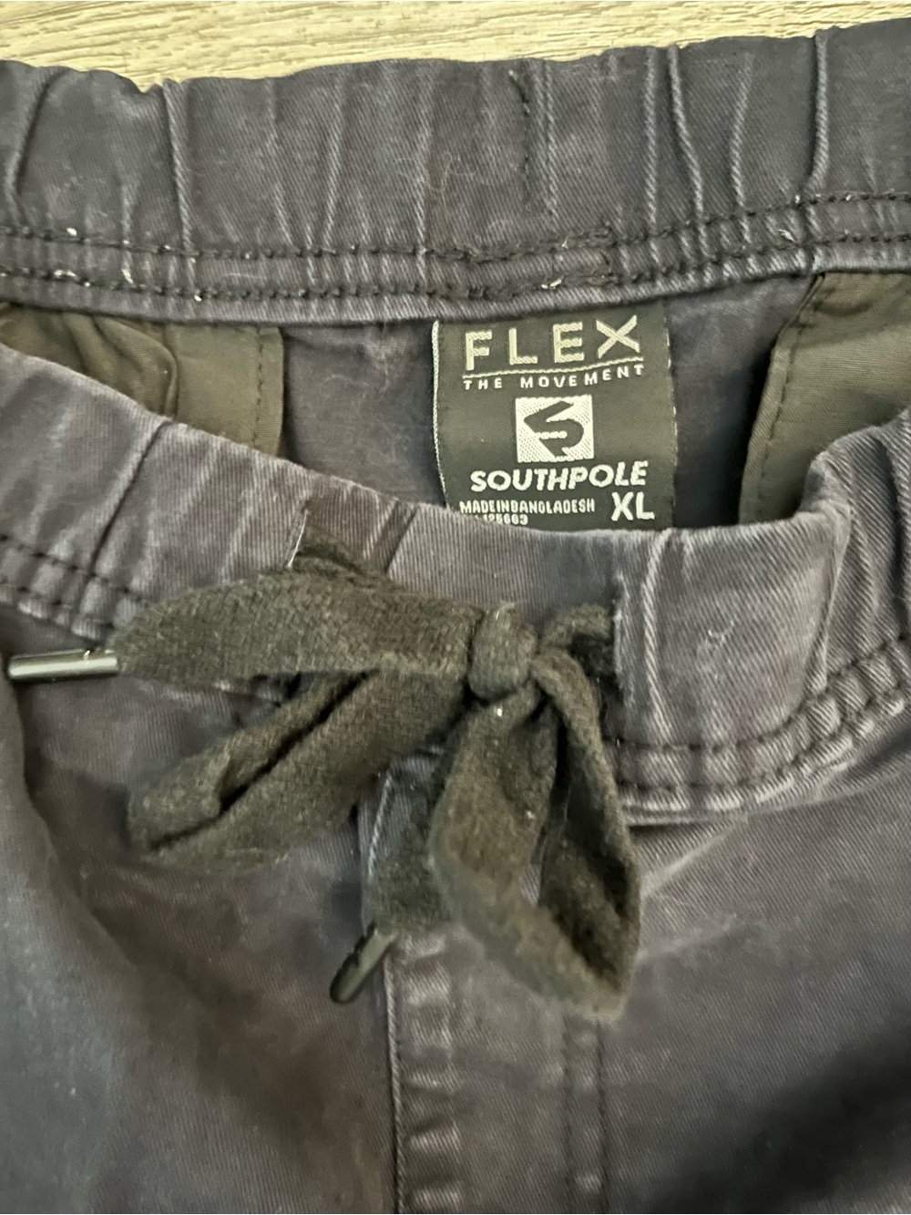 Southpole Men FLEX Drawstring Pants - Black XL